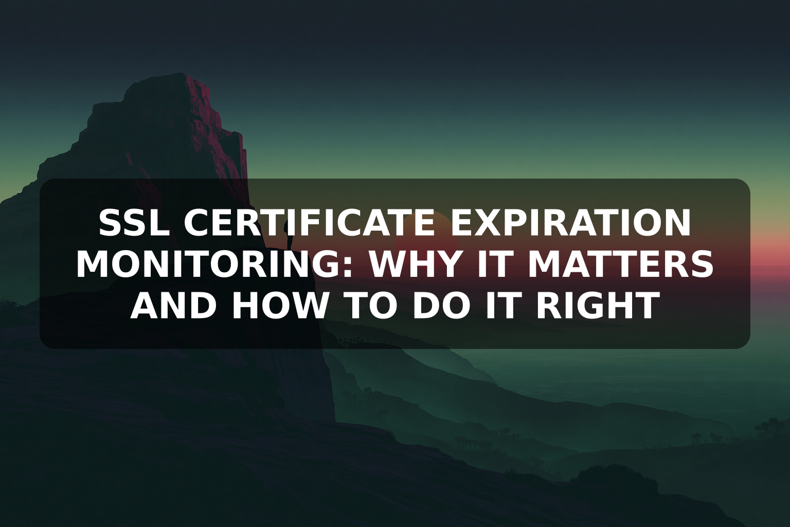 SSL Certificate Expiration Monitoring: Why It Matters and How to Do It Right